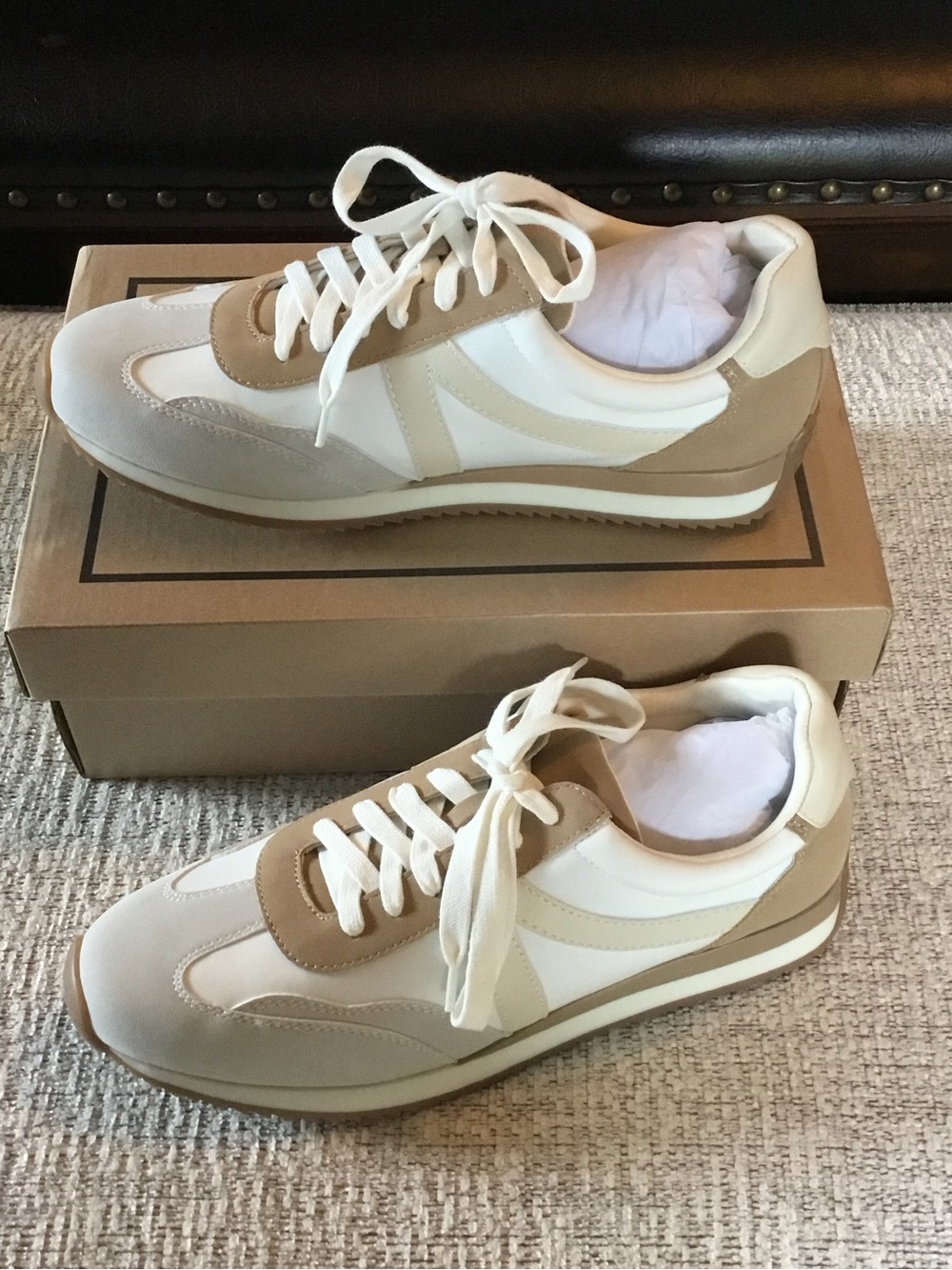 MIA Women’s Rafa Lace-Up Sneakers - Cream & Tan